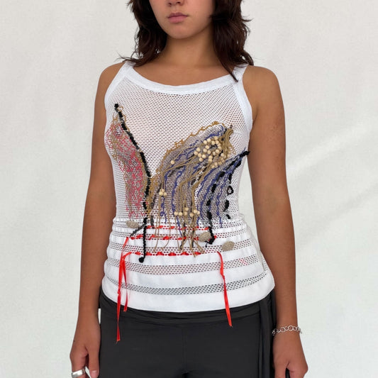 Save The Queen fishnet tank