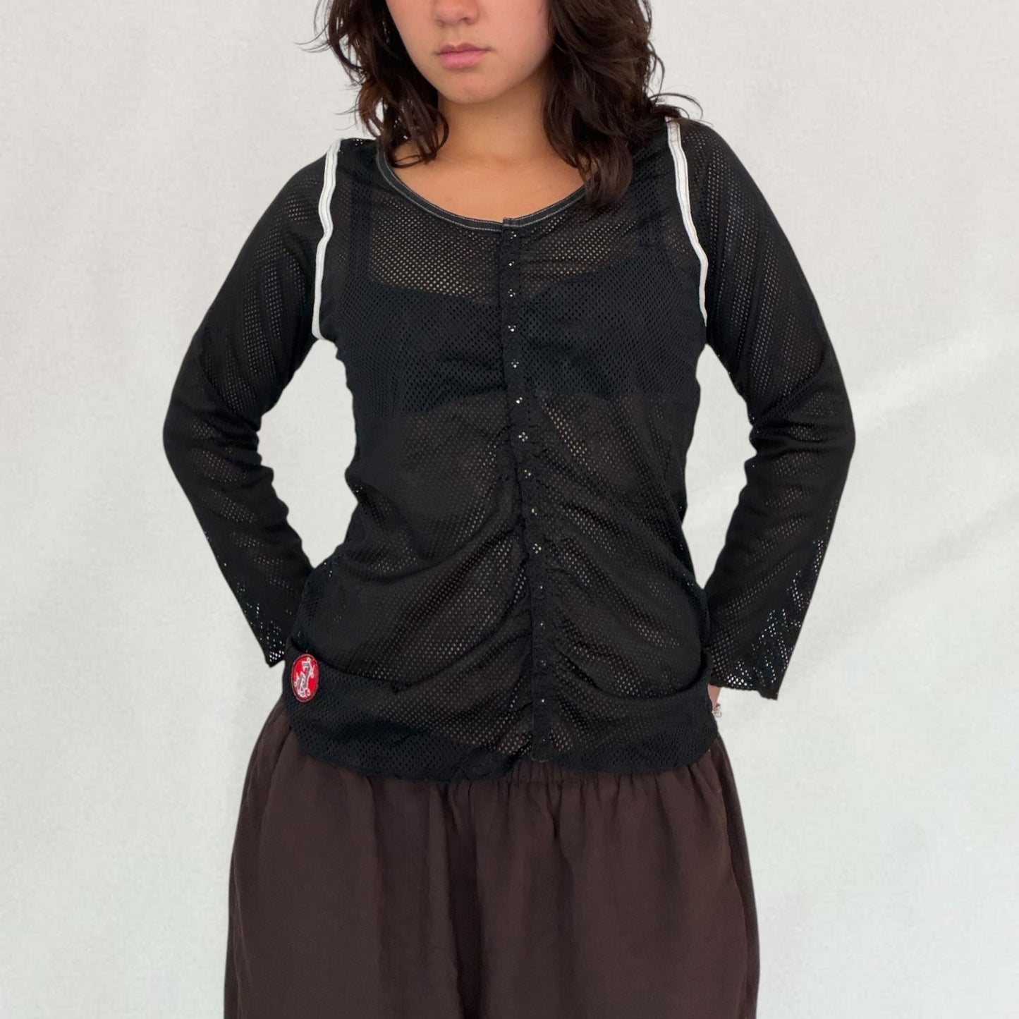 Marithé + François Girbaud netted top
