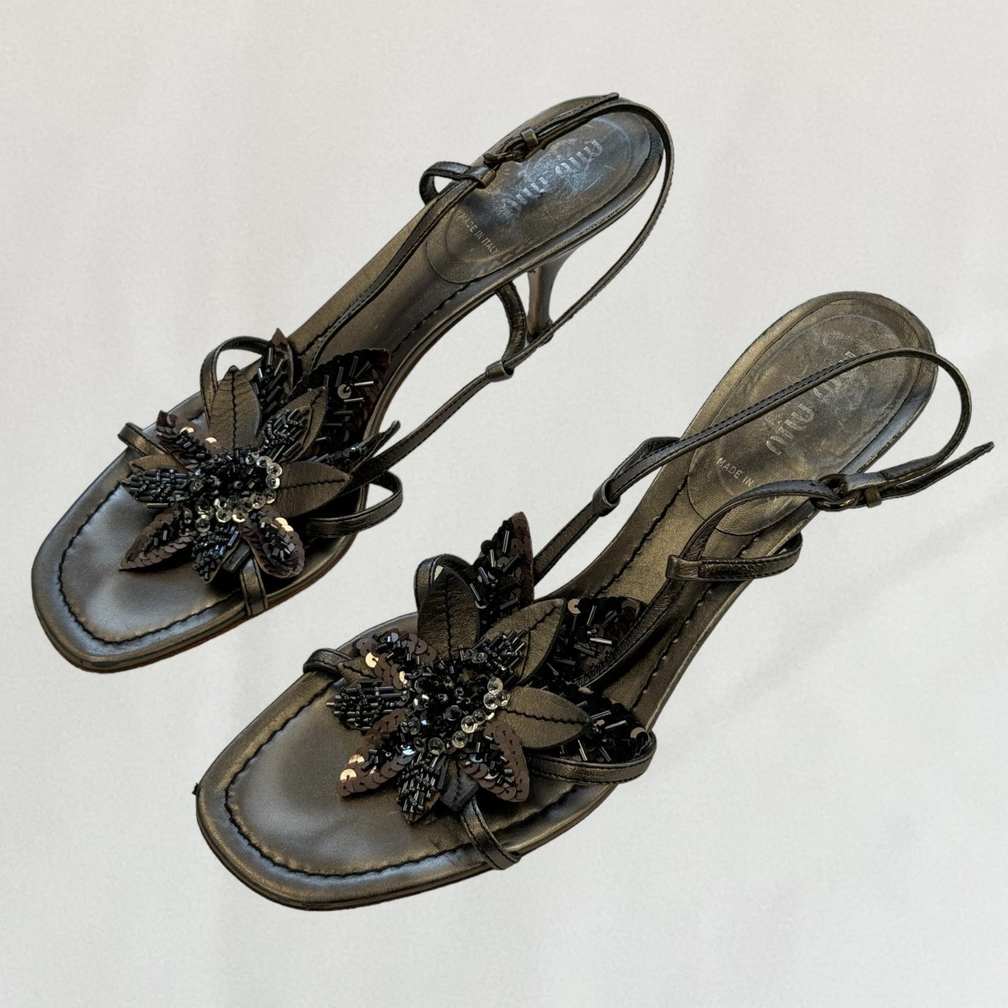 Miu Miu flower heels