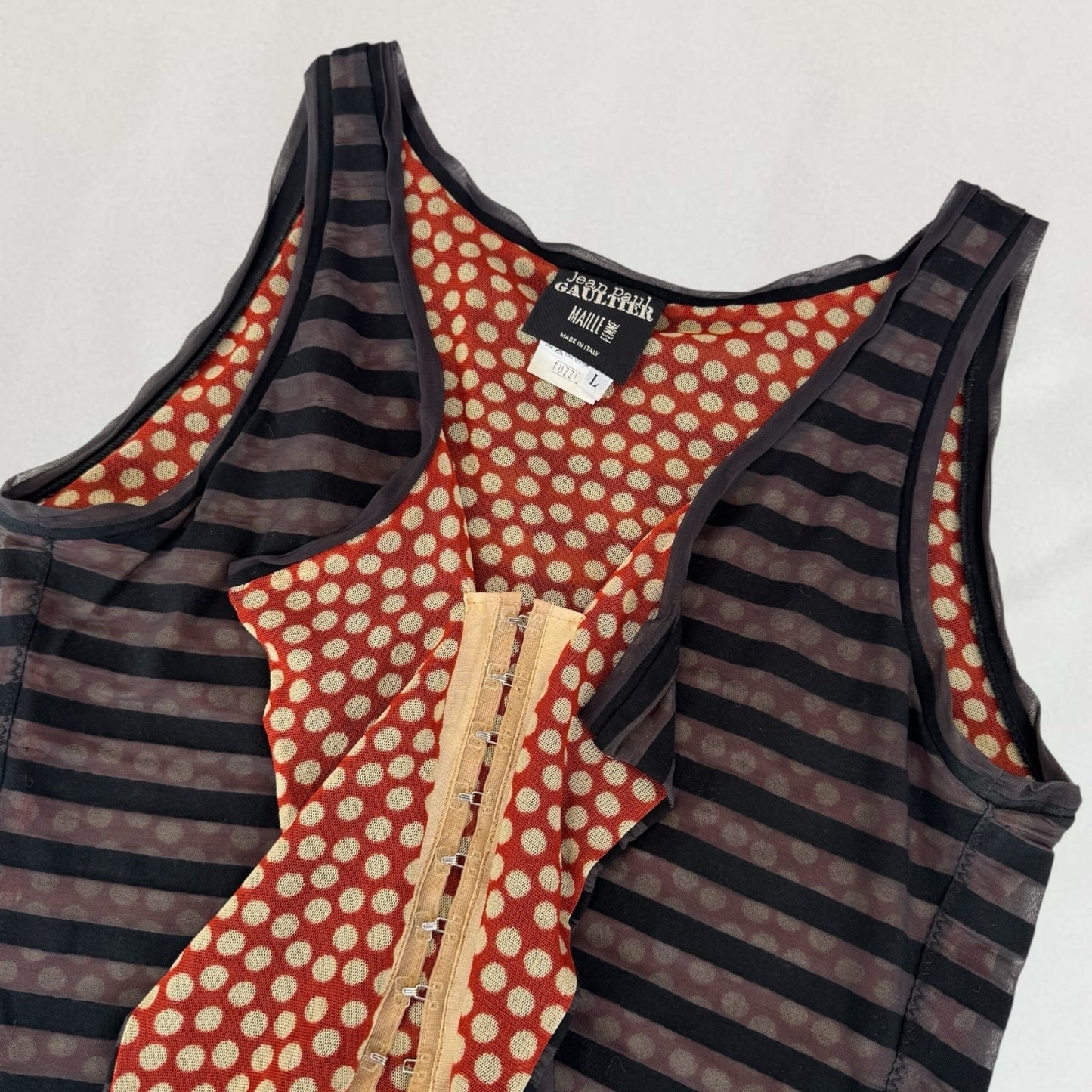 Jean Paul Gaultier polka dot tank top