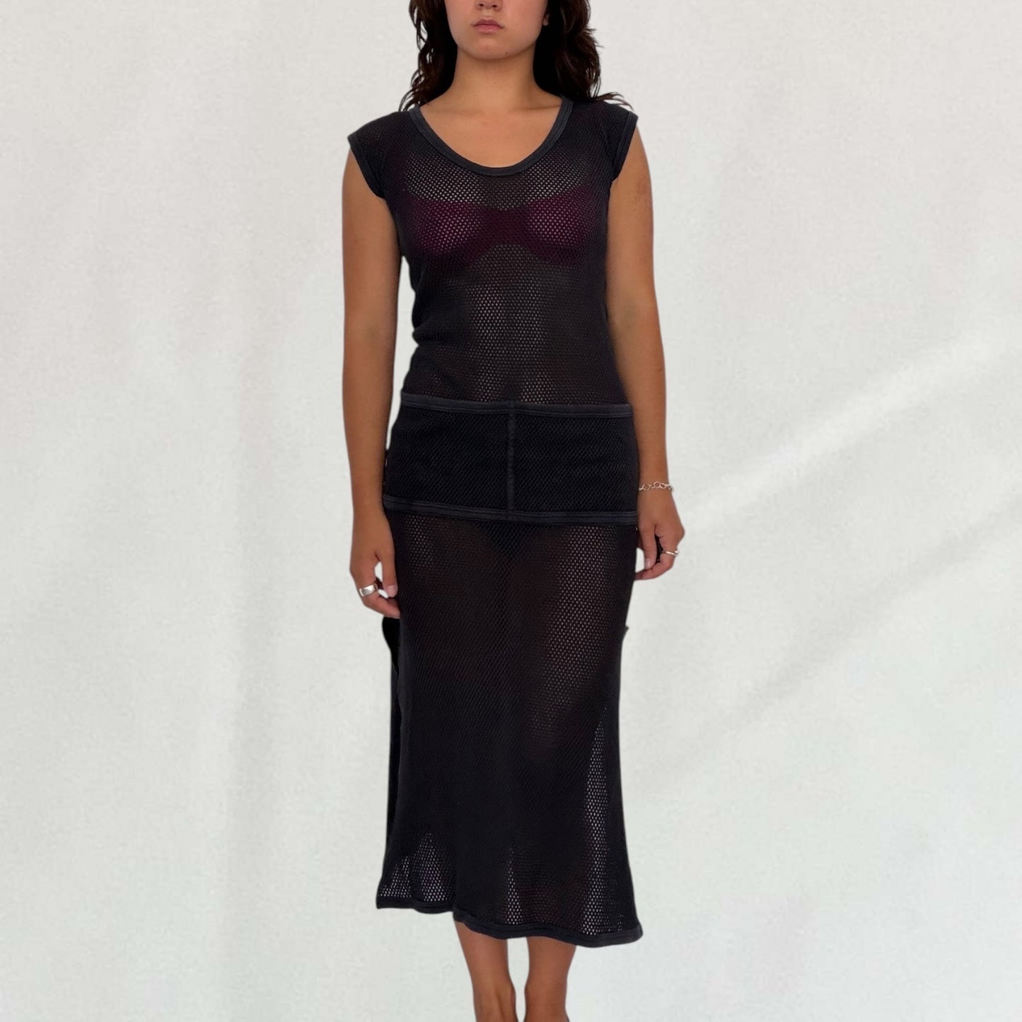 Issey Miyake netted dress