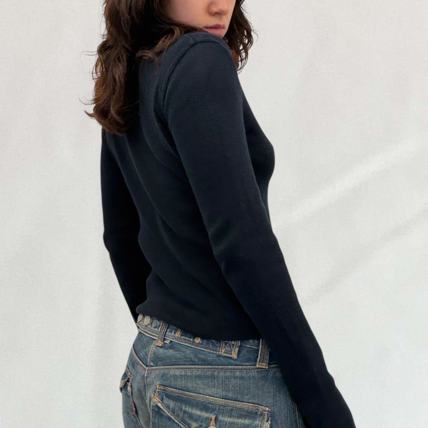 Miu Miu V-neck long sleeve top