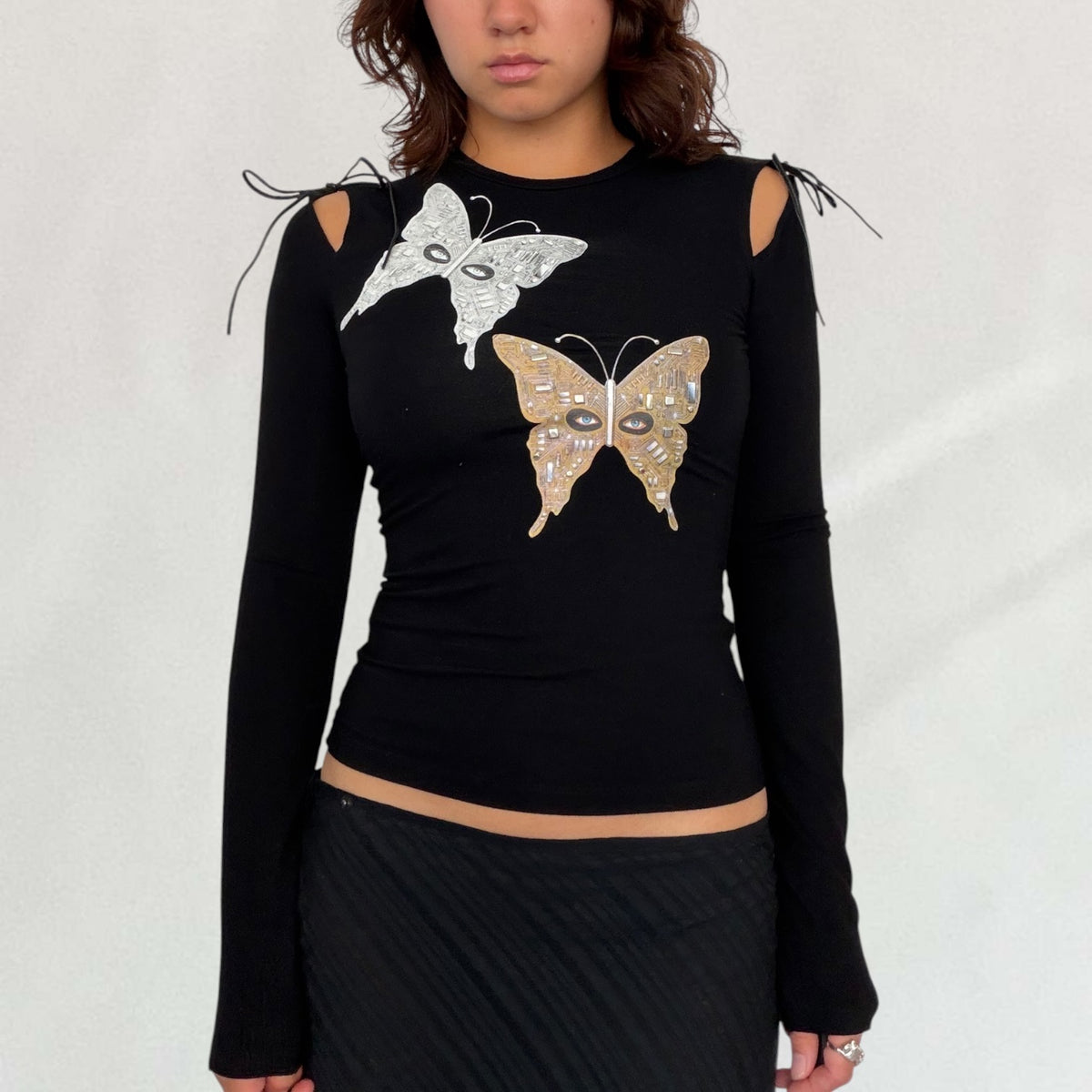 Roberto Cavalli butterfly top