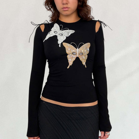 Roberto Cavalli butterfly top