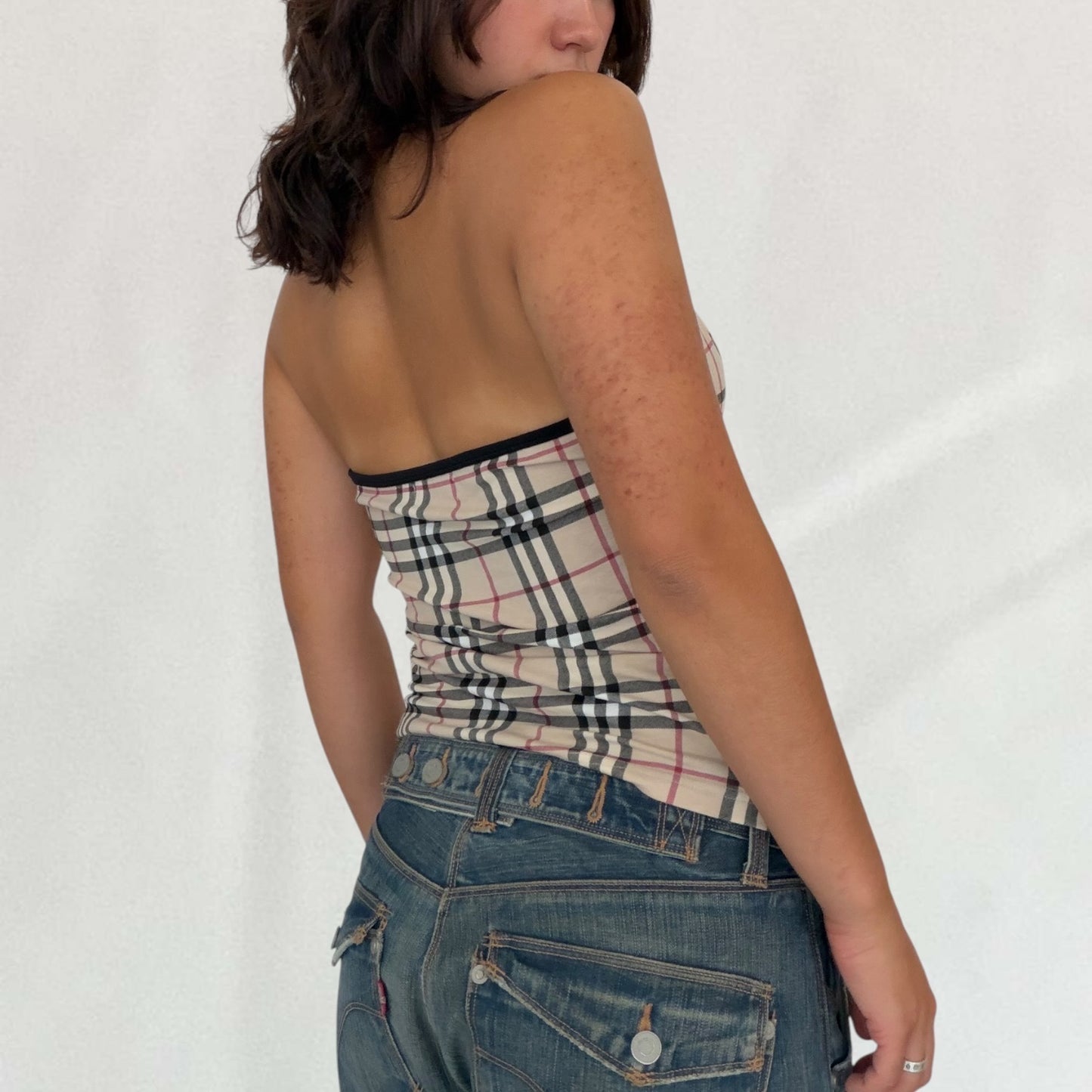 Burberry Nova Check halterneck top