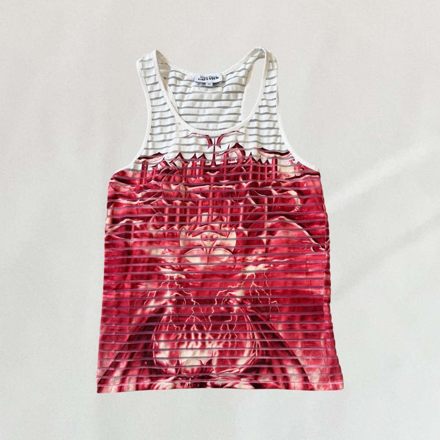 Jean Paul Gaultier gothic print tank