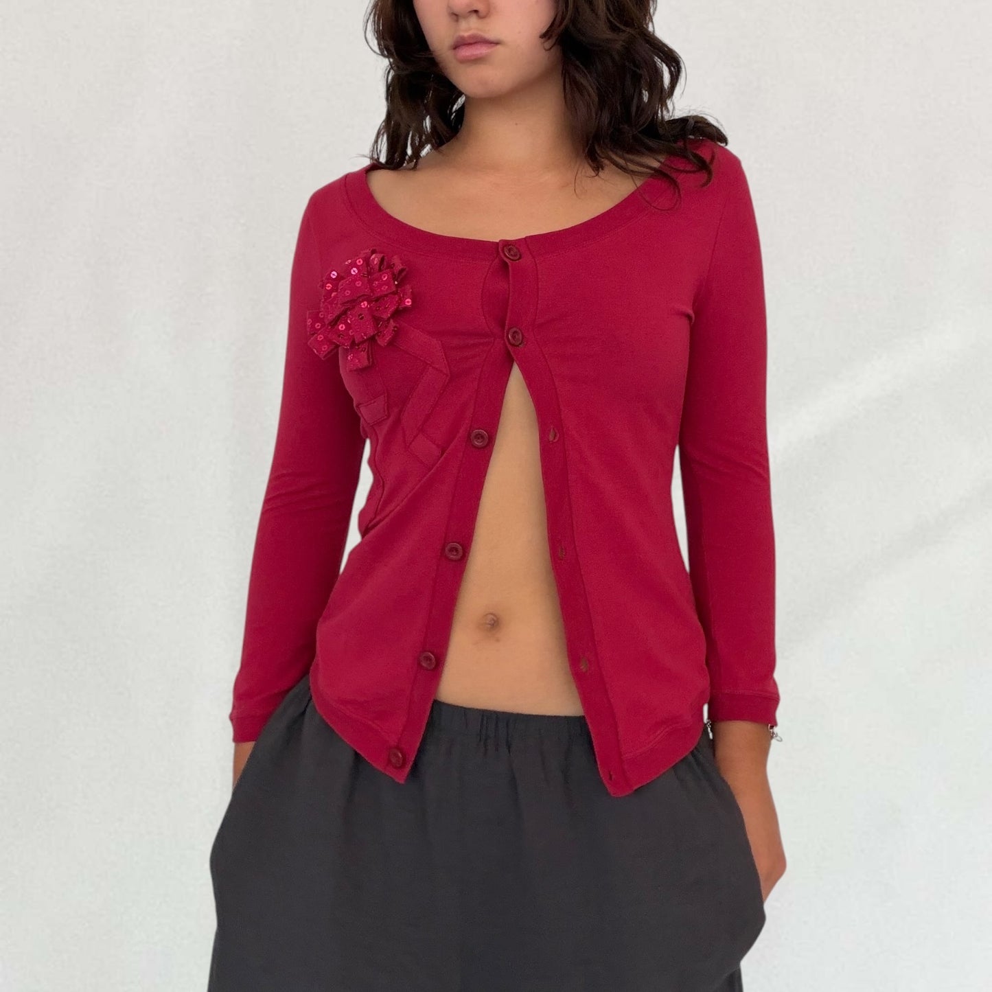 Moschino rosette cardigan
