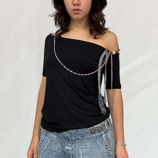 Cop Copine string detail T-shirt