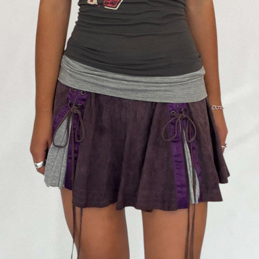 Roberto Cavalli suede mini skirt