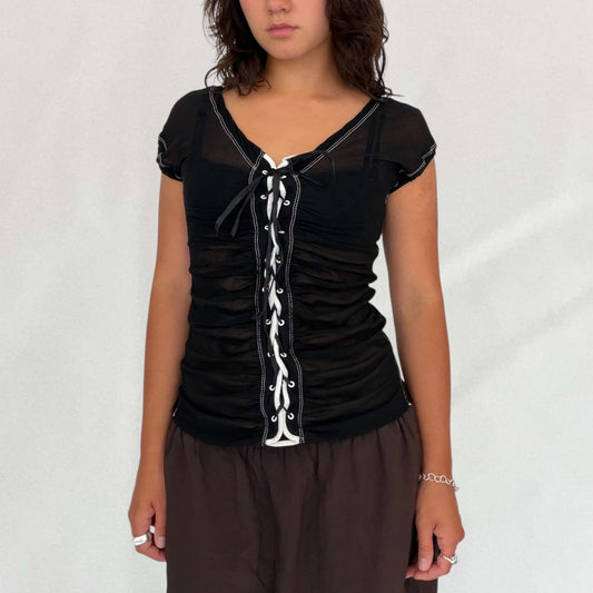 Jean Paul Gaultier lace up T-shirt