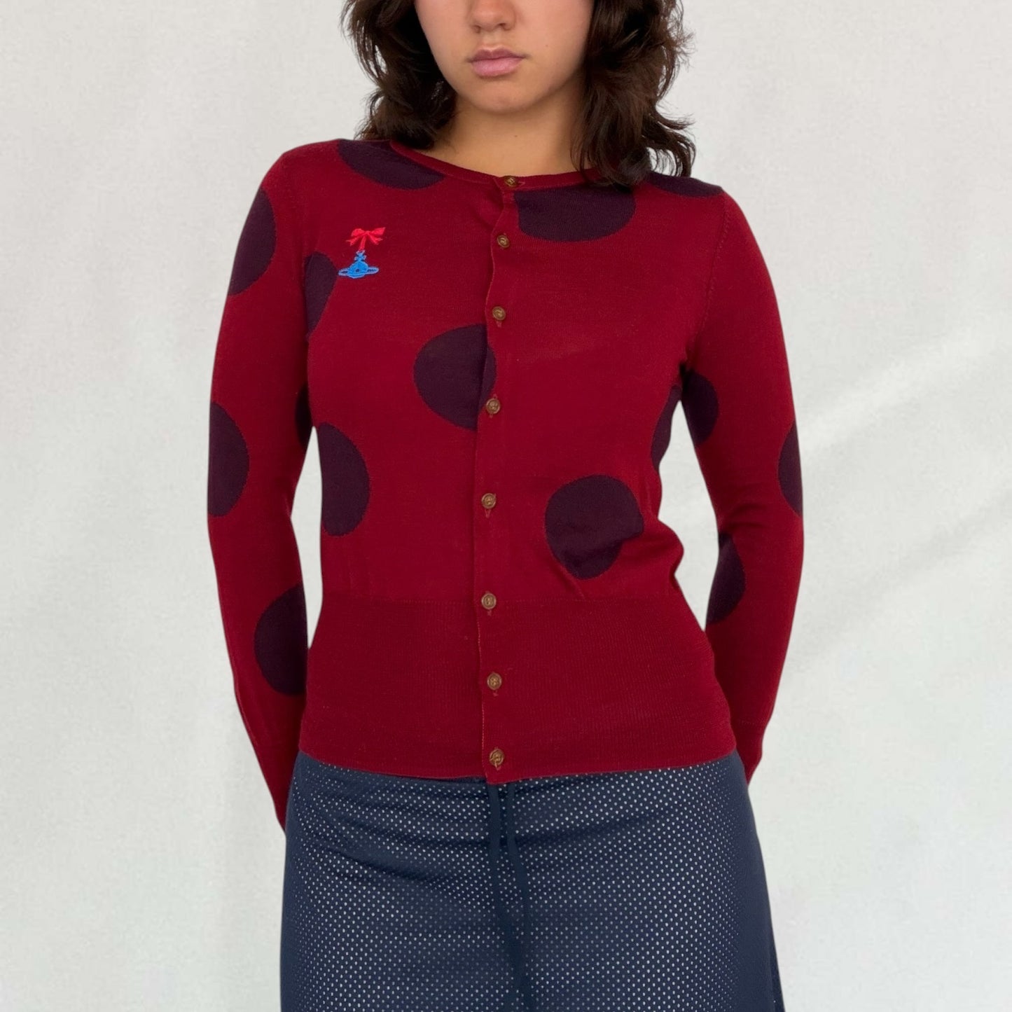 Vivienne Westwood polka dot cardigan
