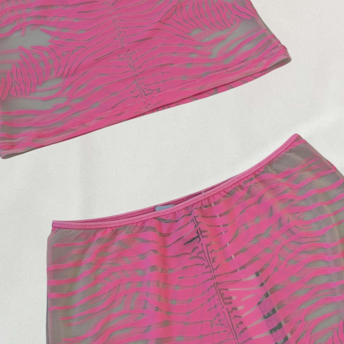 Roberto Cavalli zebra print top & skirt set