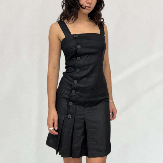 Vintage Cop Copine black button up midi dress – Vival Studios