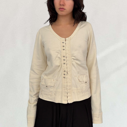 Marithé + François Girbaud hook and eye top