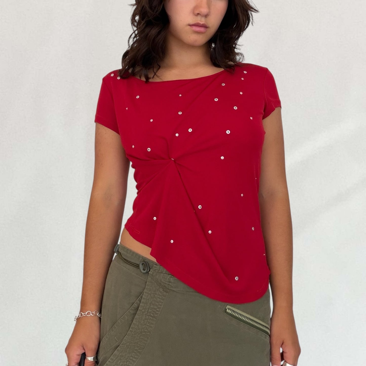 Moschino button detail T-shirt