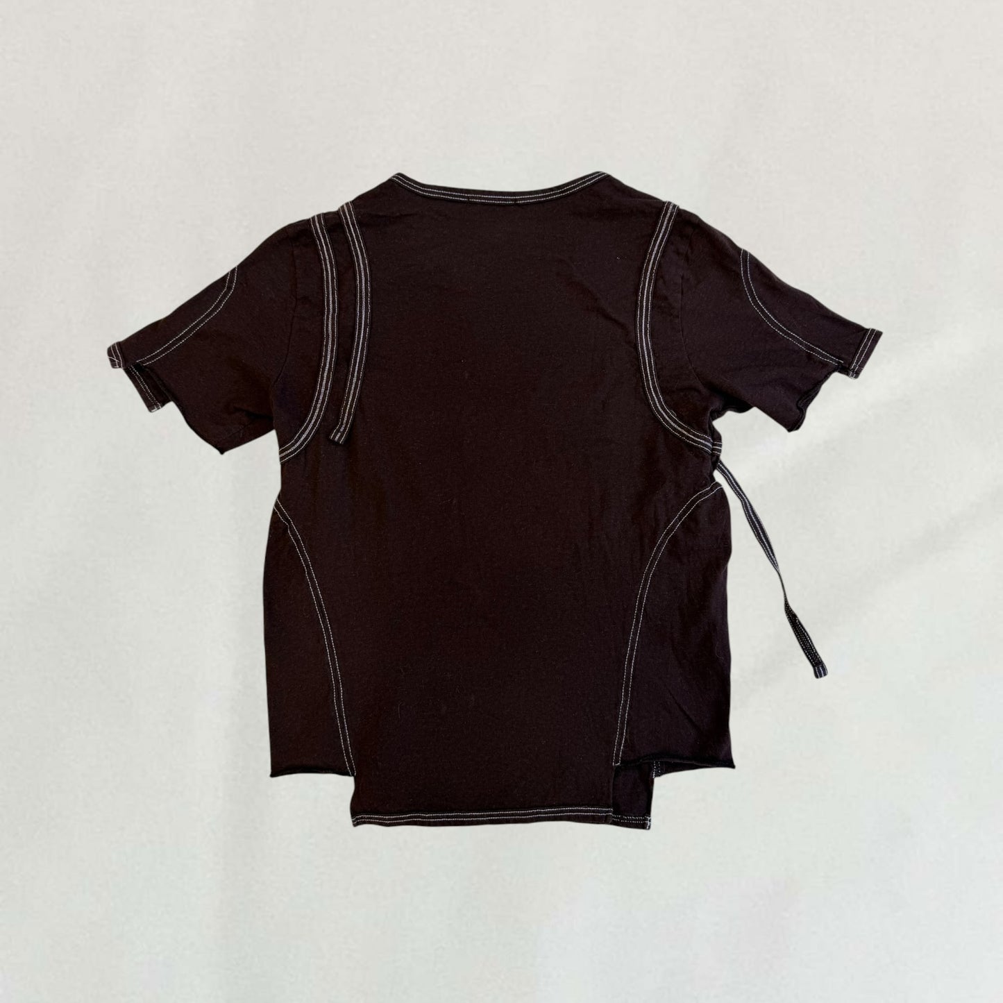 Marithé + François Girbaud contrast stitch T-shirt