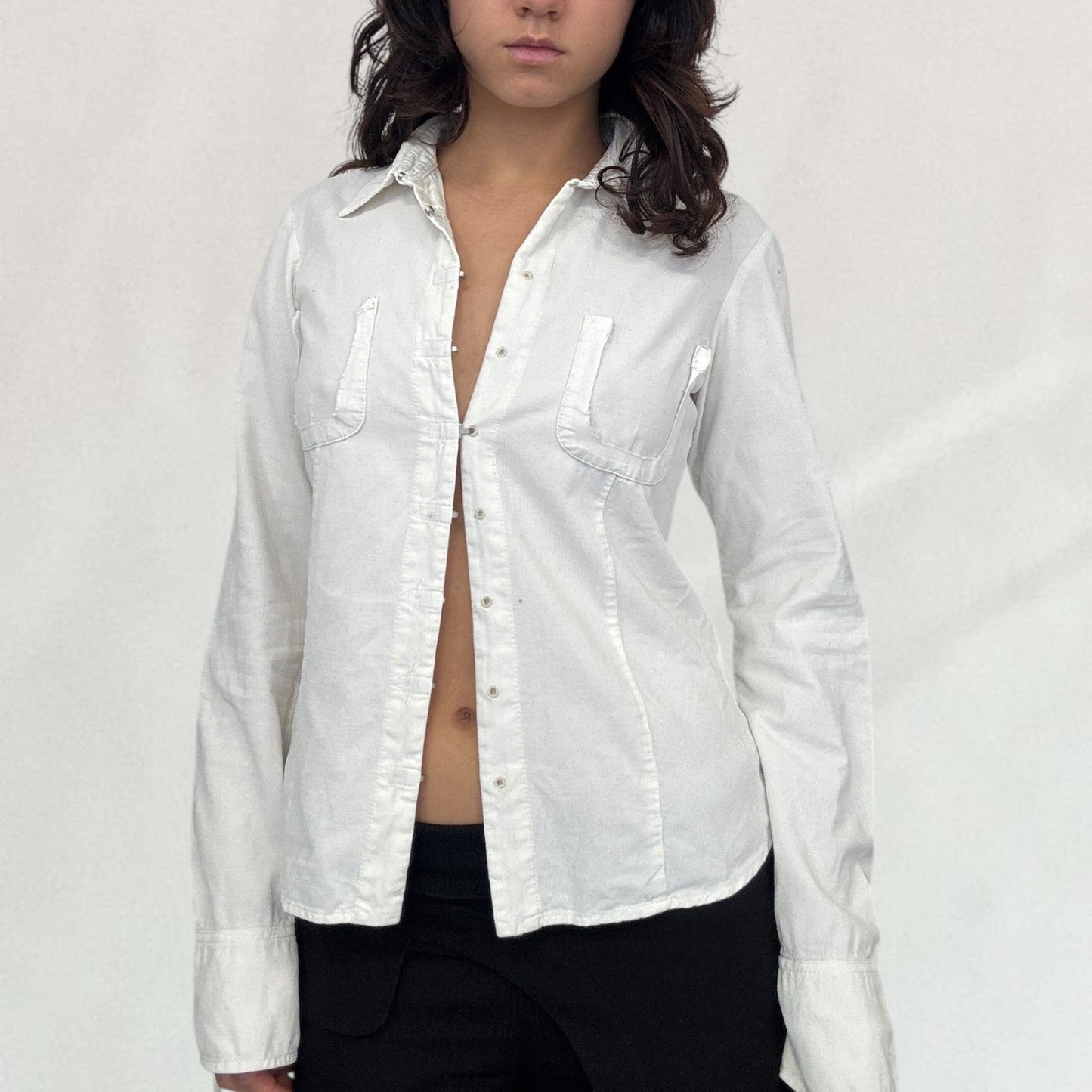 Marithé + François Girbaud hook and eye shirt