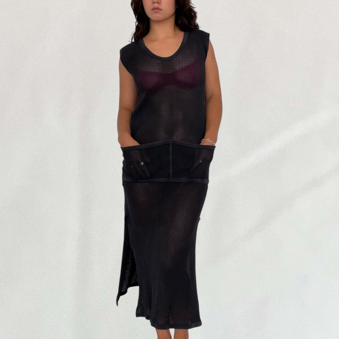 Issey Miyake netted dress