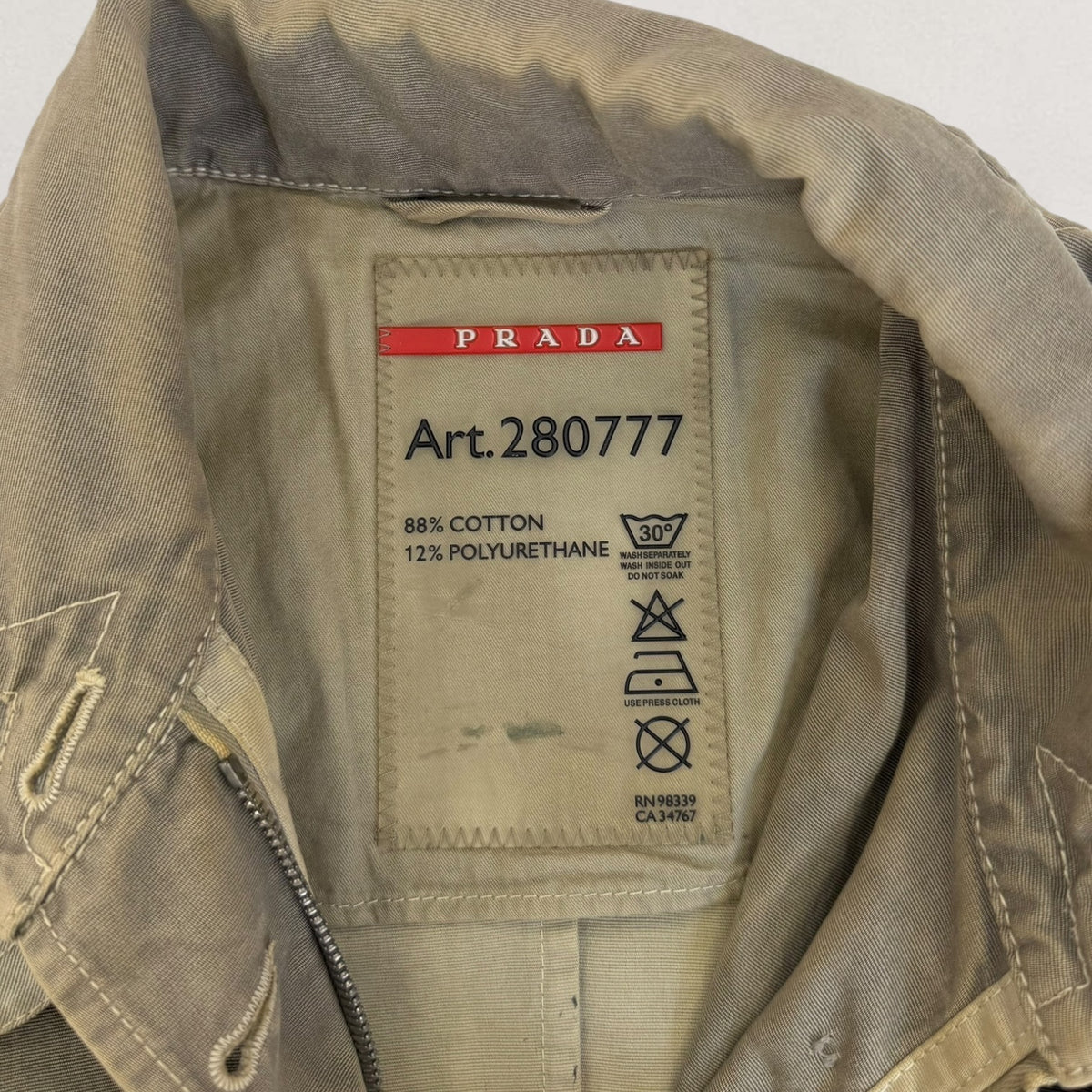 Prada button up trench
