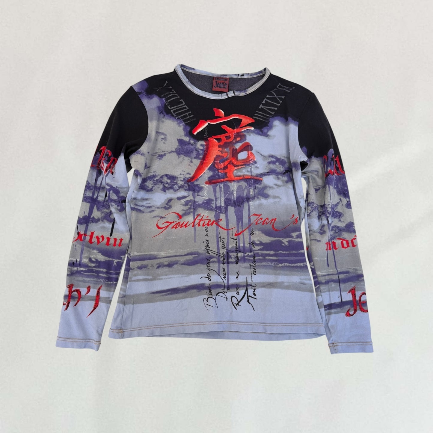 Jean Paul Gaultier gothic print top