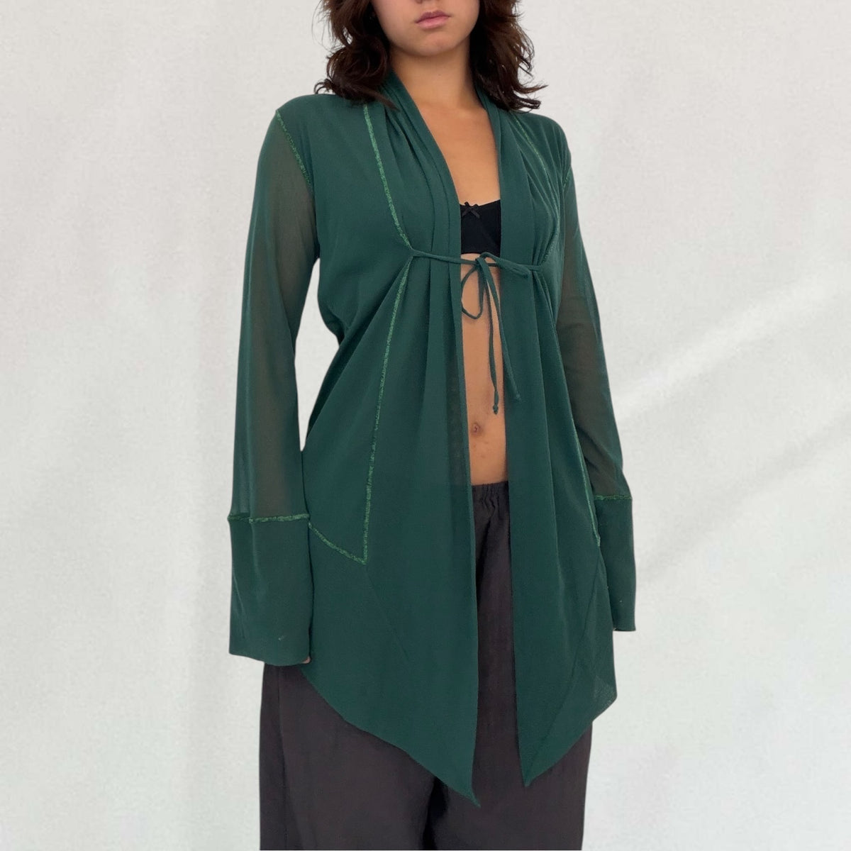 Jean Paul Gaultier tie front top