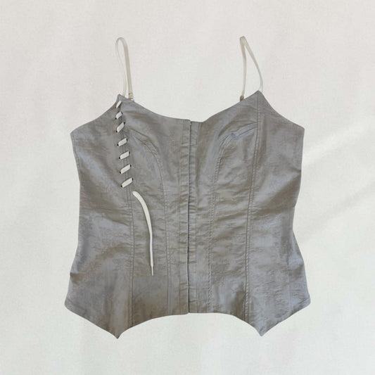 Vintage grey Cop Copine corset top