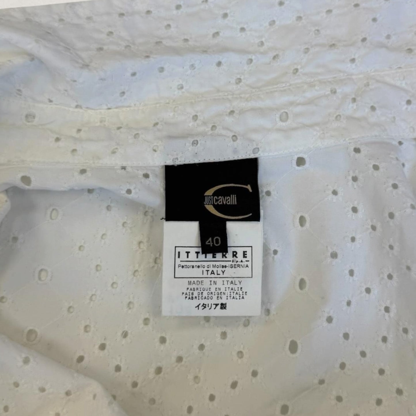 Roberto Cavalli broderie shirt