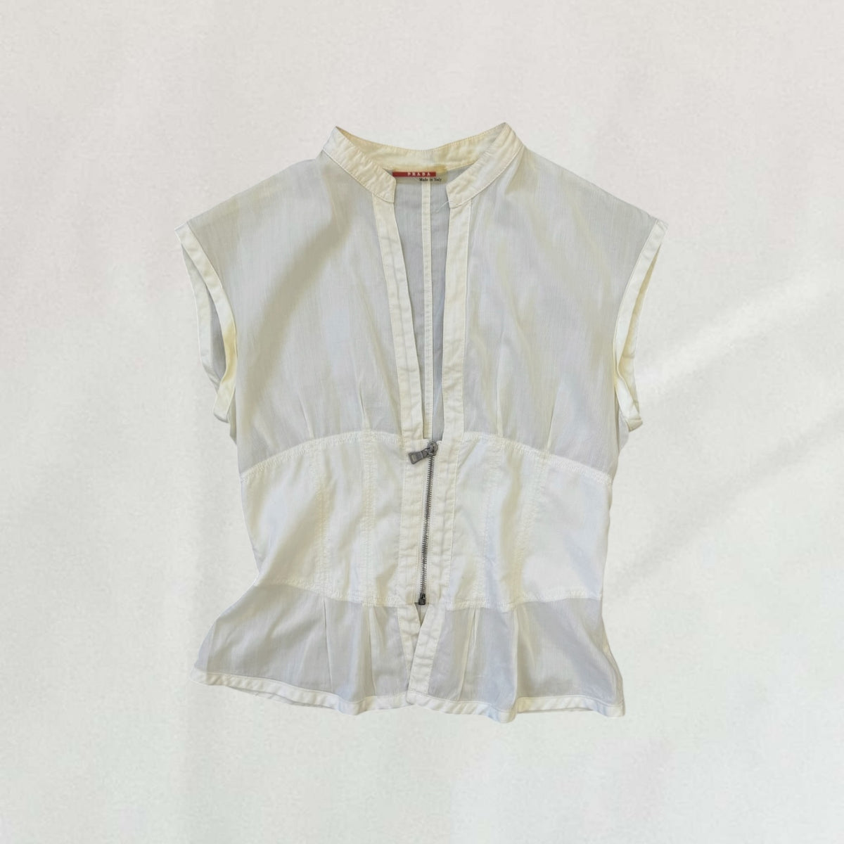 Prada zip up vest