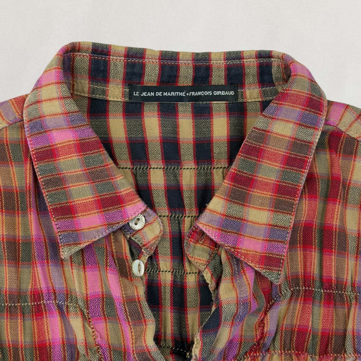 Marithé + François Girbaud plaid shirt