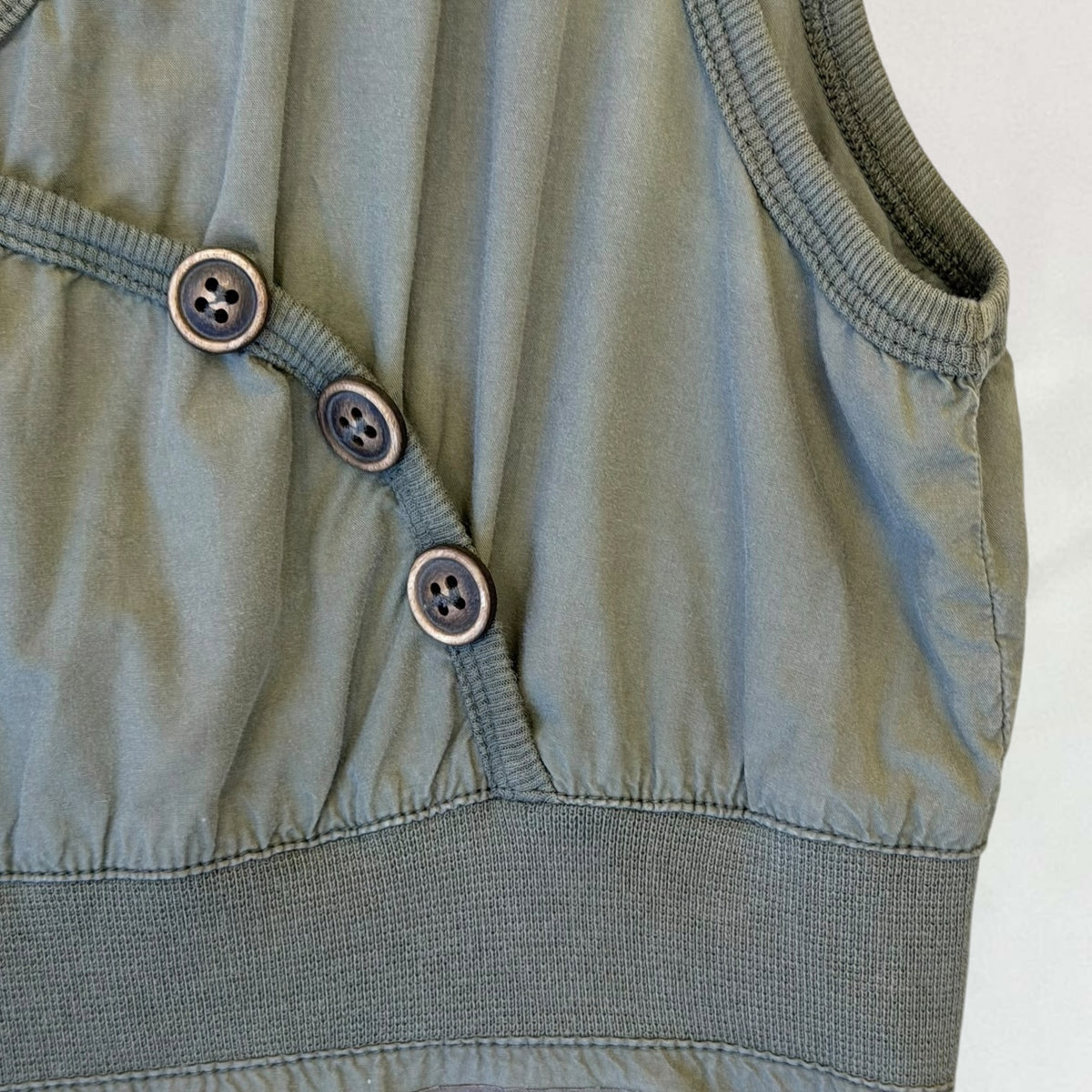 Vintage Cop Copine khaki green button midi dress – Vival Studios