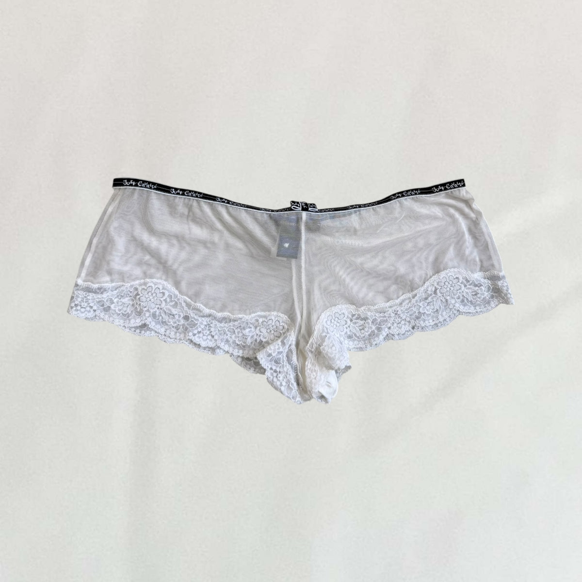 Roberto Cavalli sheer top and shorts set