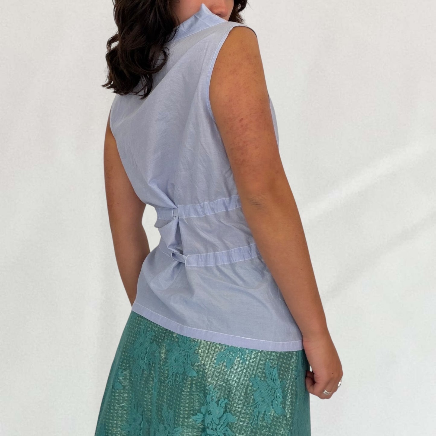Marithé + François Girbaud gathered blouse