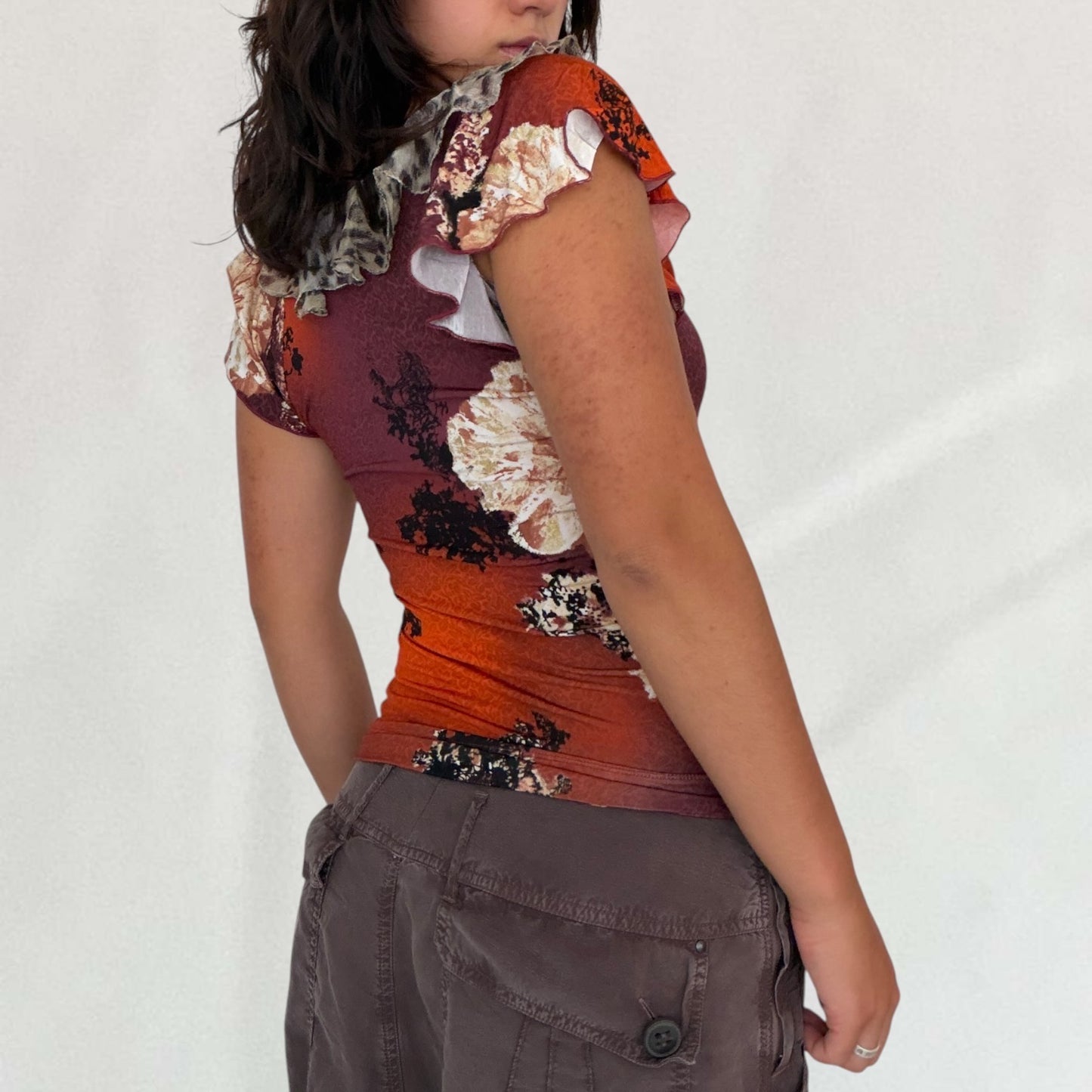 Roberto Cavalli ruffle T-shirt