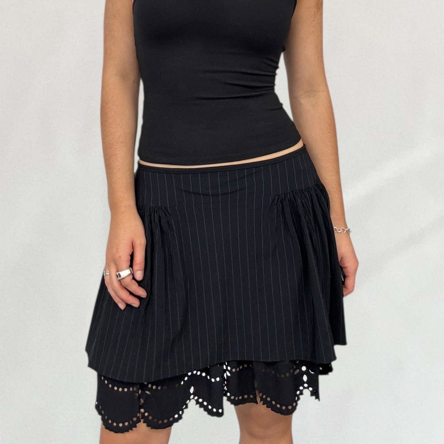 Marithé + François Girbaud pinstripe skirt