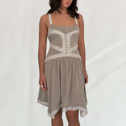 Marithé + François Girbaud drop waist midi dress