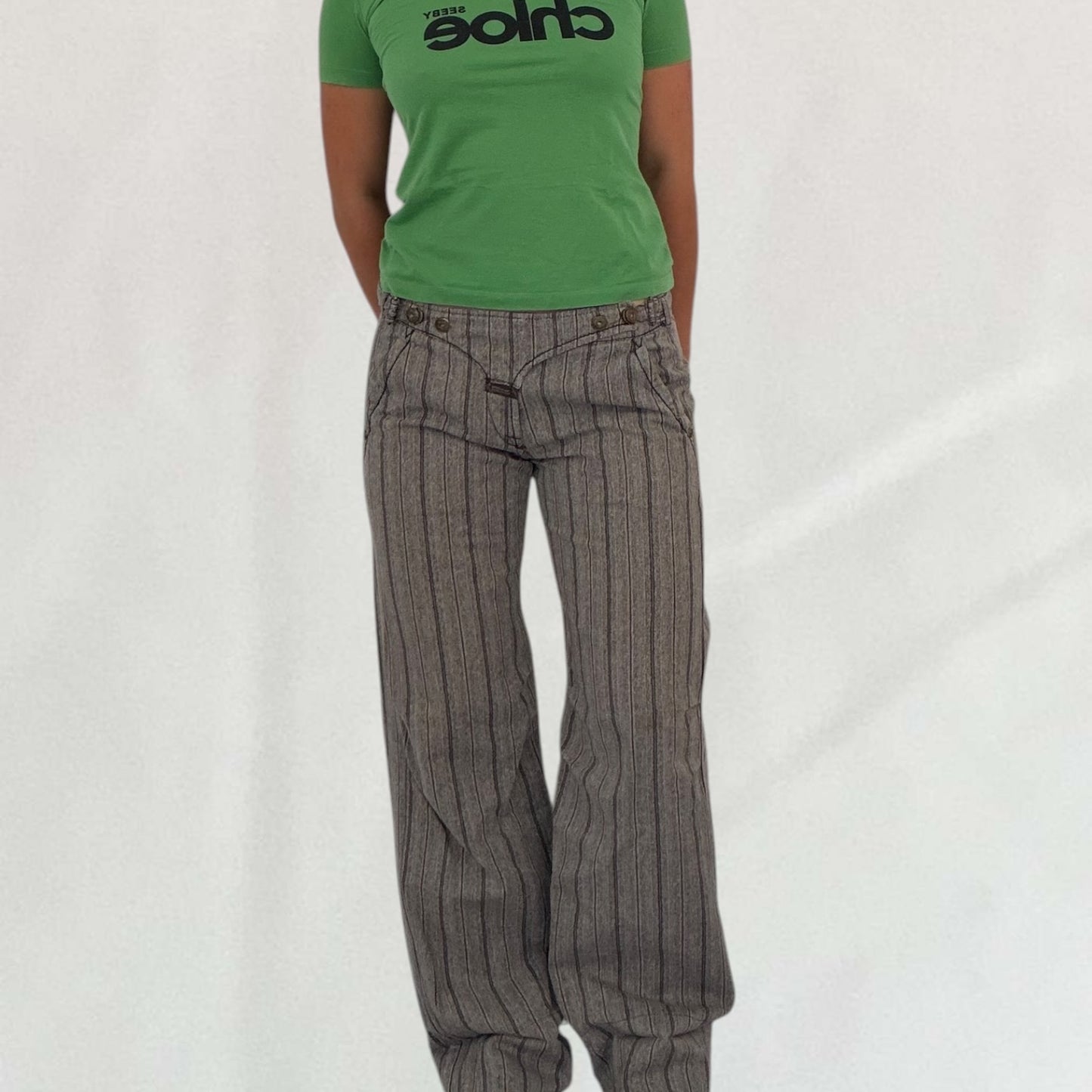 Marithé + François Girbaud buckle trousers
