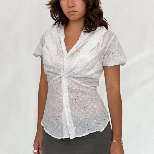 Vintage white Vivienne Westwood broderie shirt