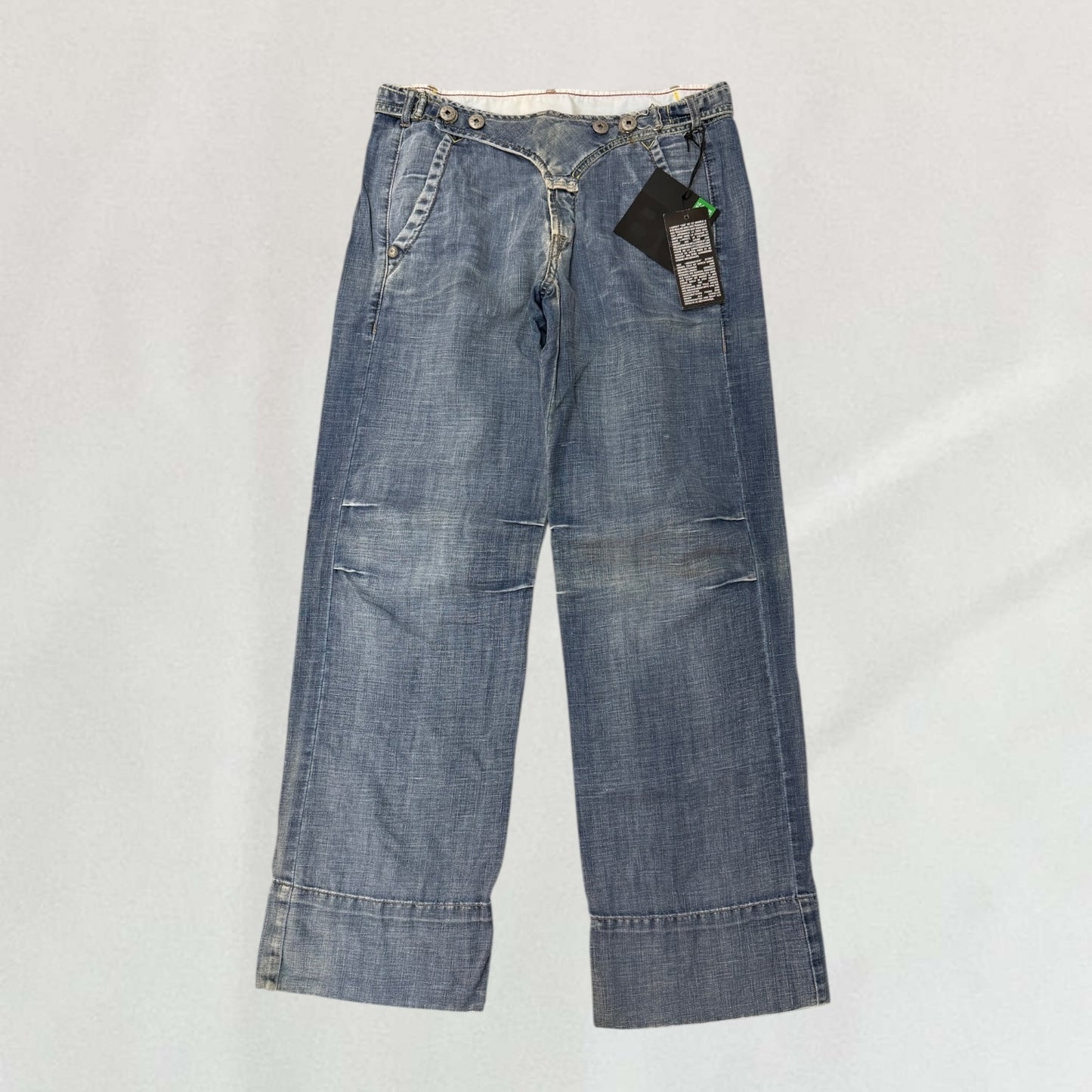 Marithé + François Girbaud buckle jeans