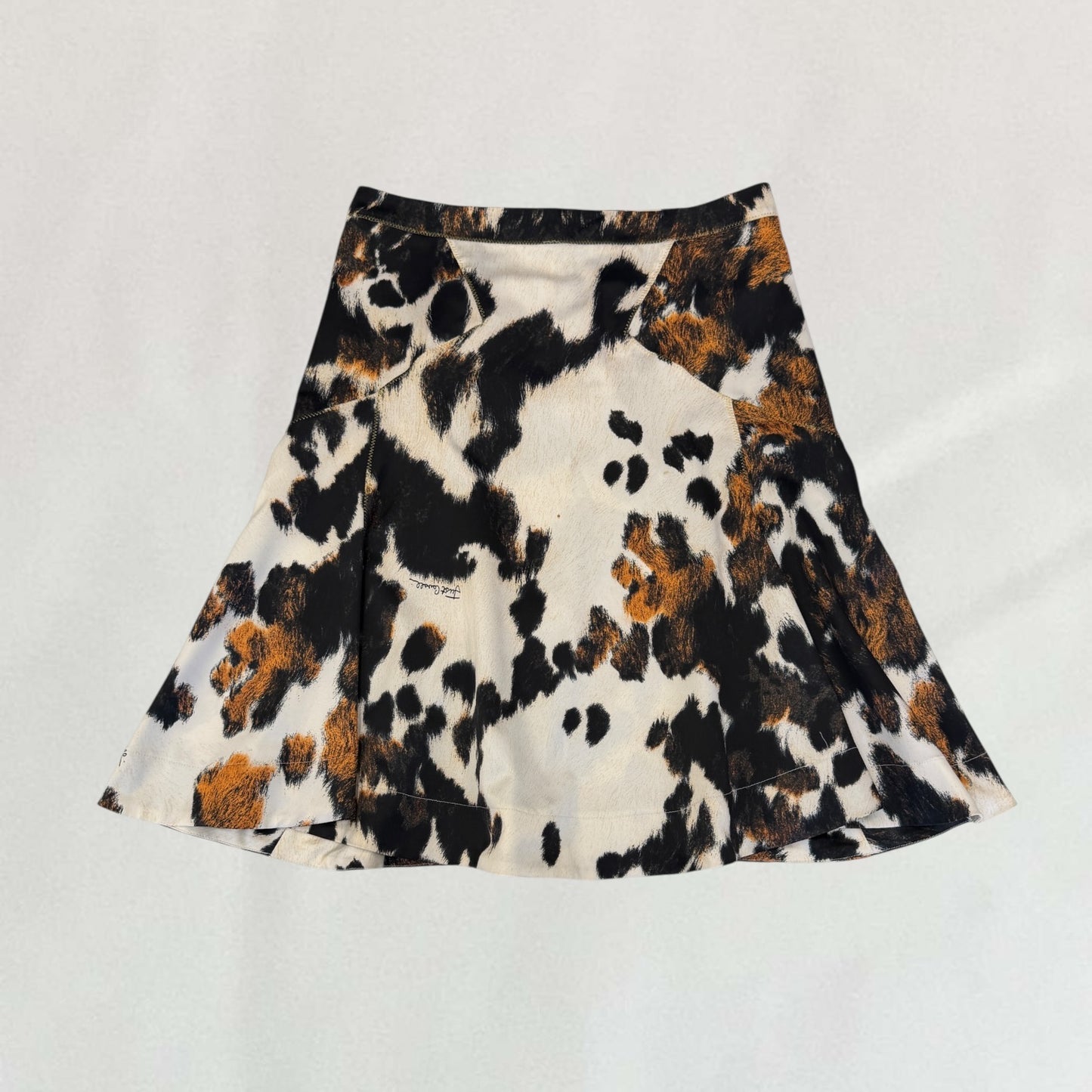 Roberto Cavalli cowhide print skirt