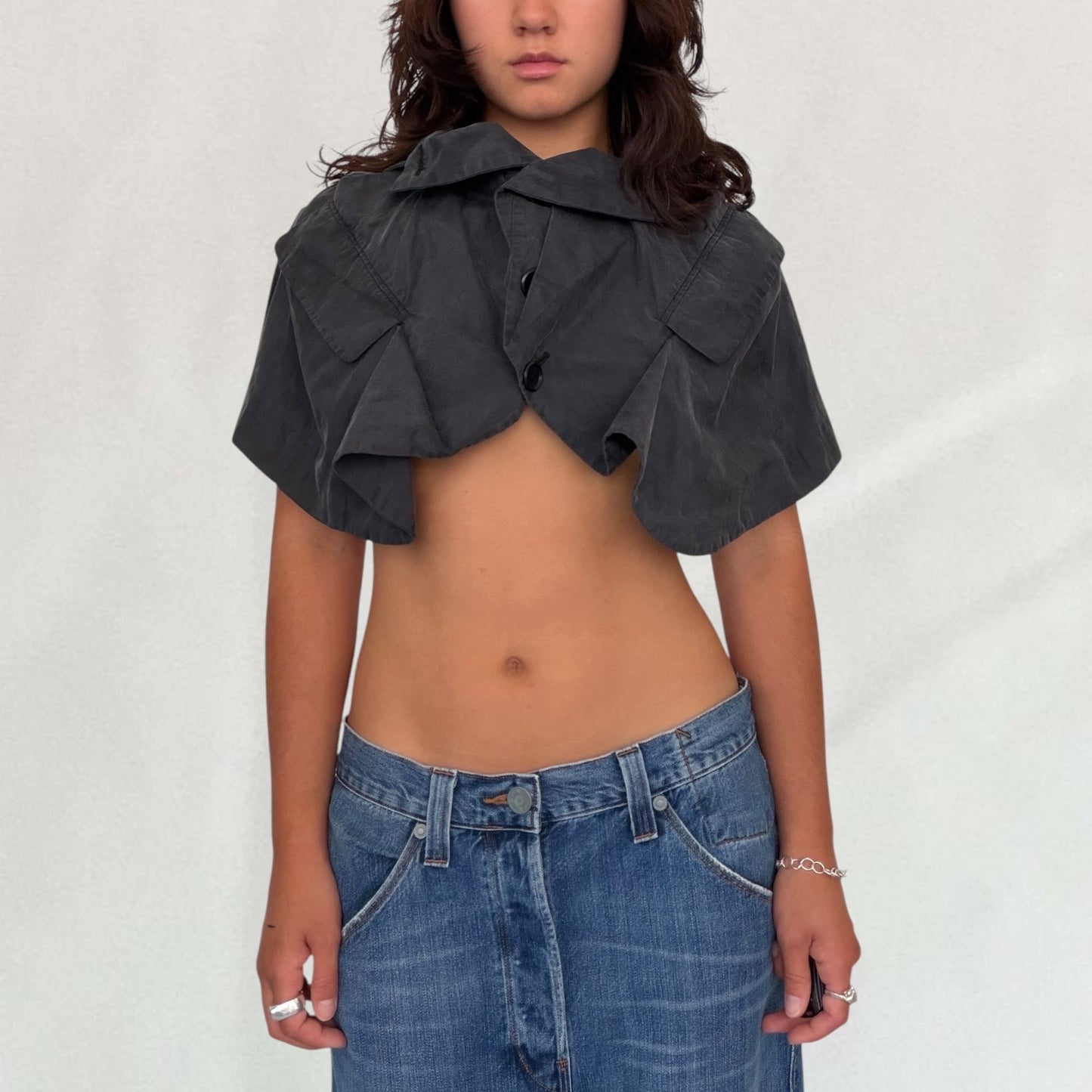 Moschino cropped poncho