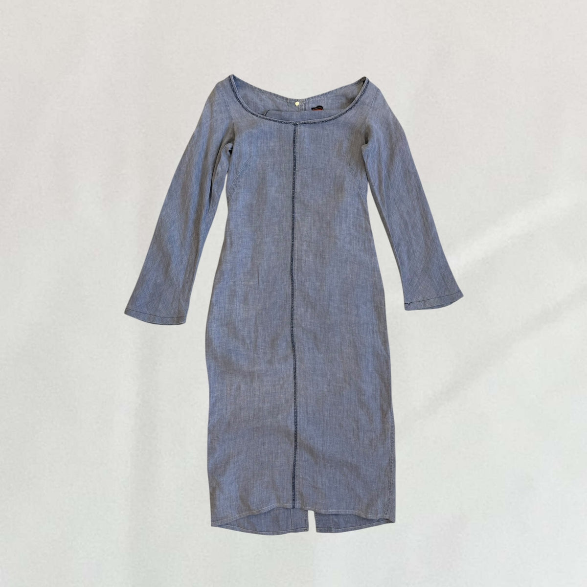Jean Paul Gaultier denim maxi dress, button up back