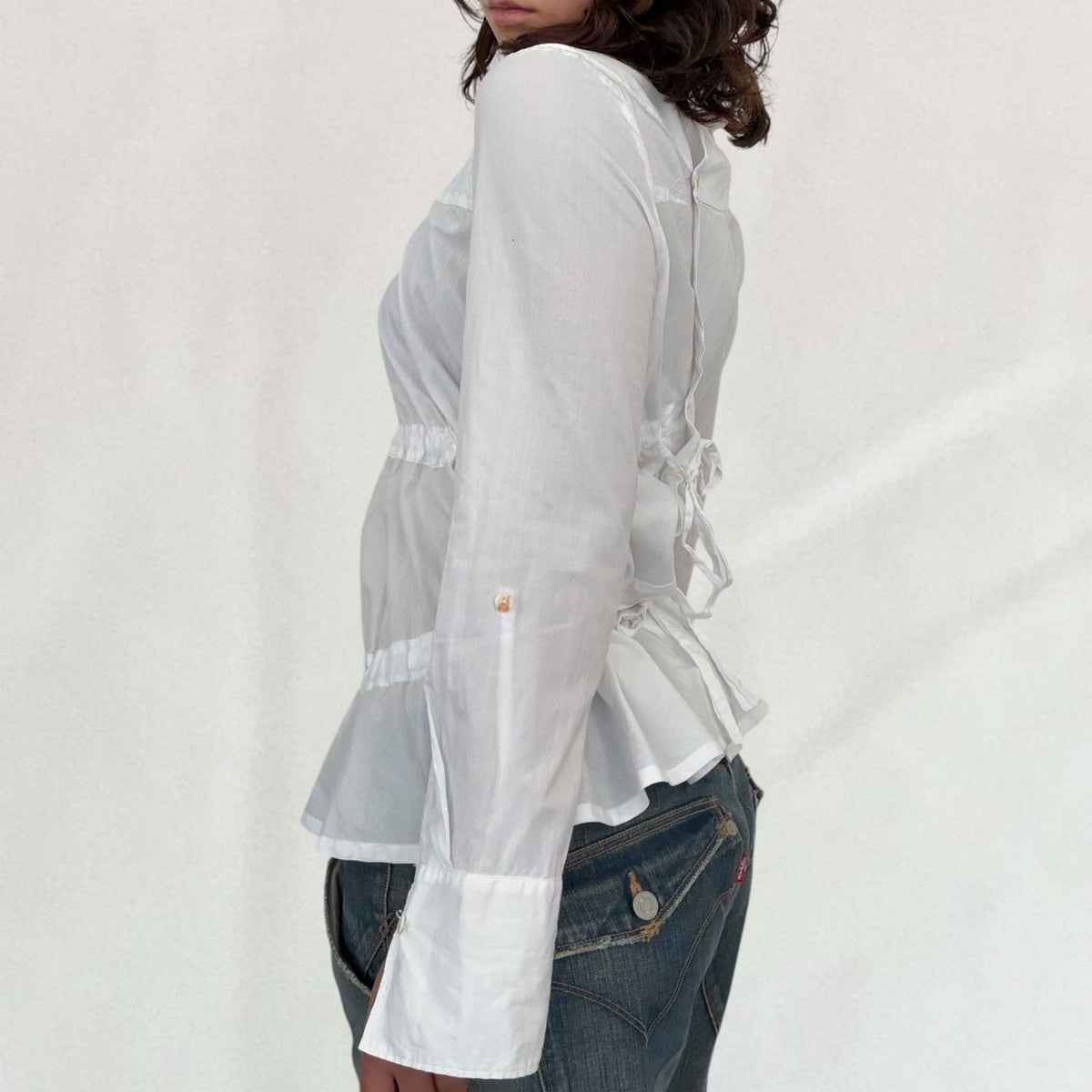 Marithé + François Girbaud ruched blouse