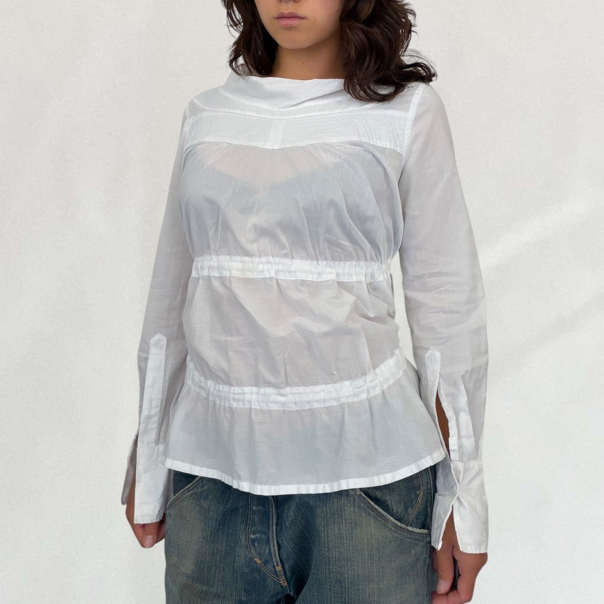 Marithé + François Girbaud ruched blouse