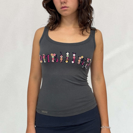 John Galliano button detail tank