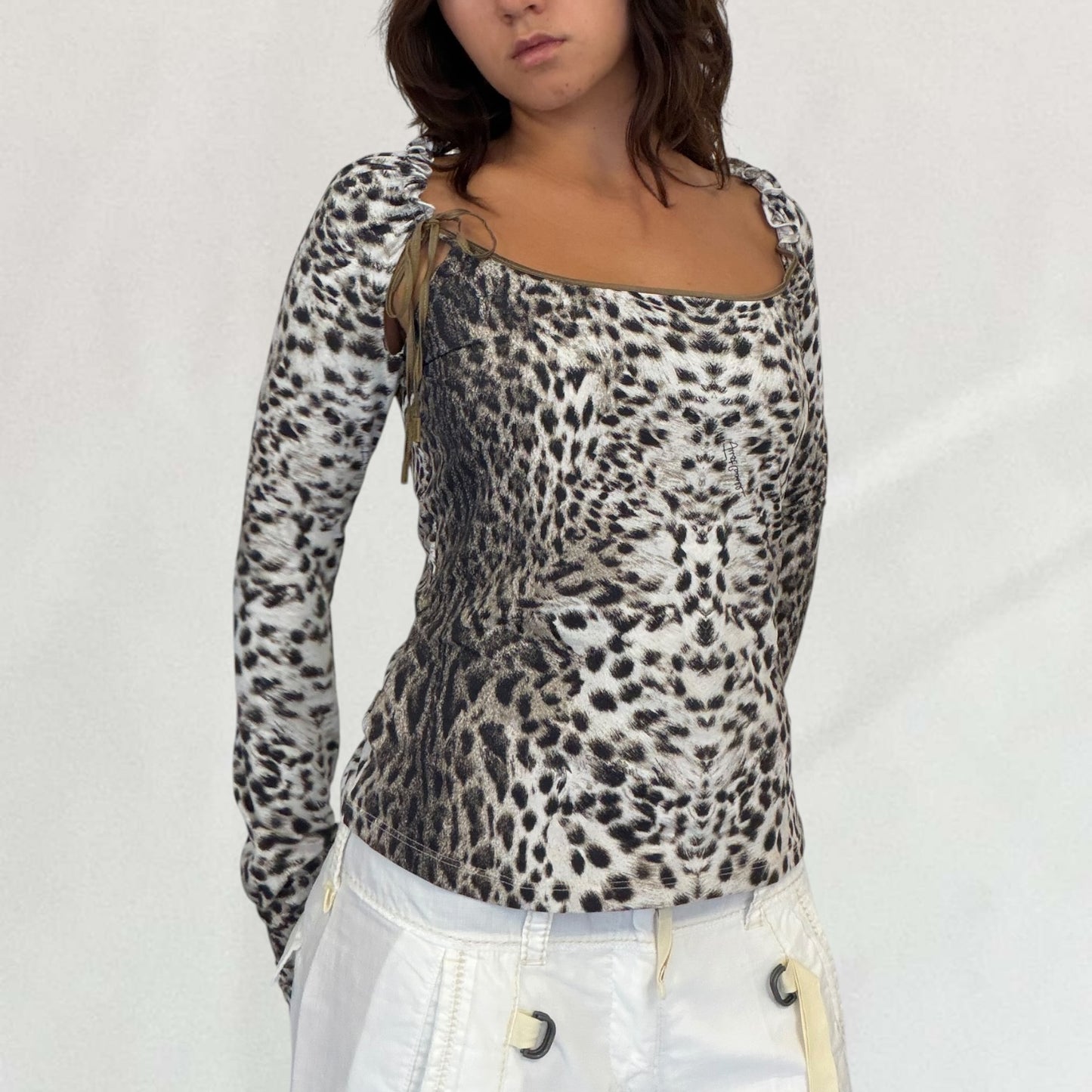 Roberto Cavalli leopard print top