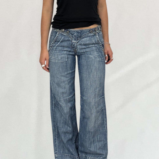 Marithé + François Girbaud buckle jeans