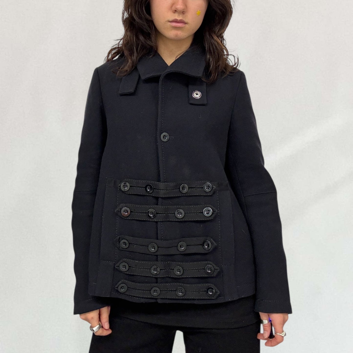 Marithé + François Girbaud button detail jacket