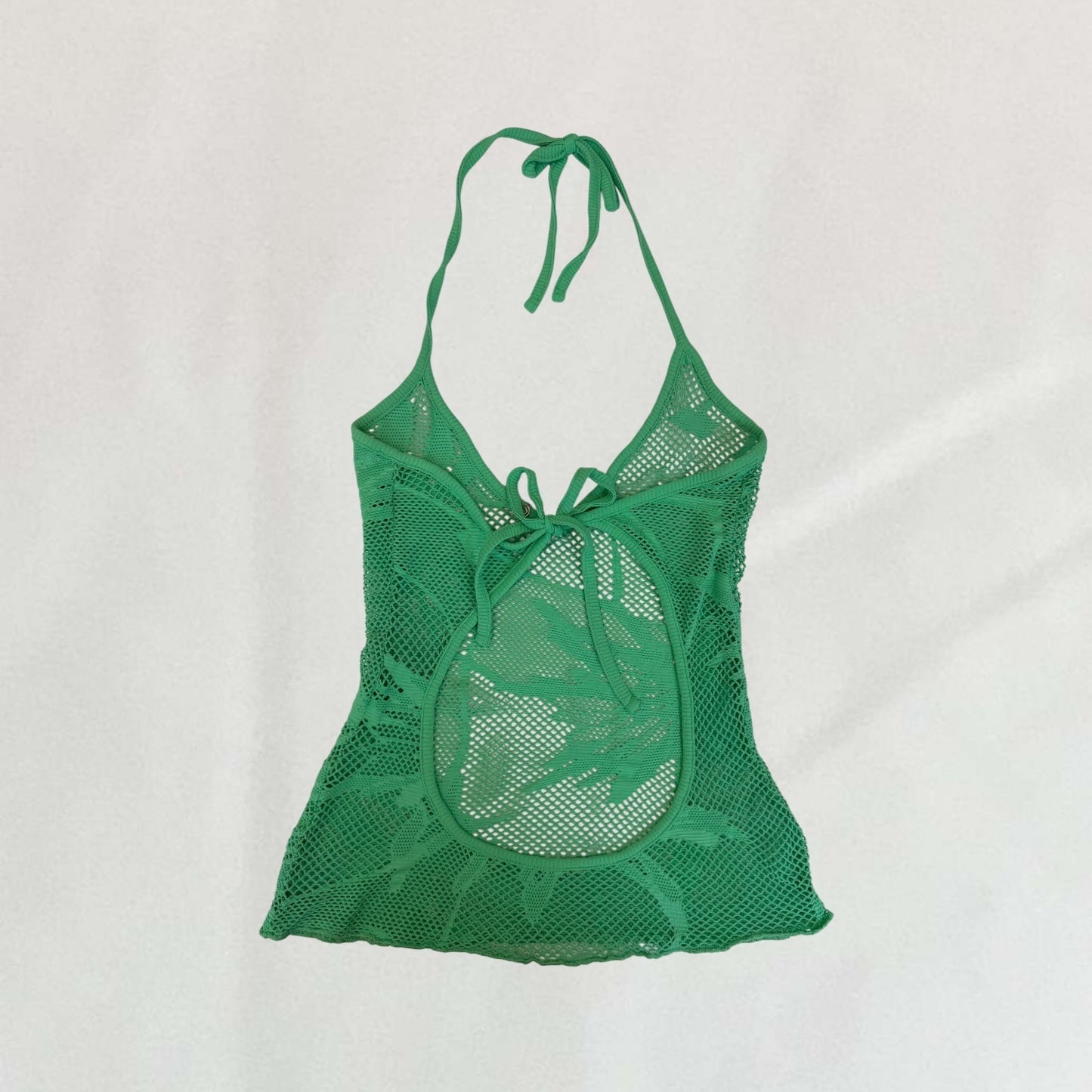 Diesel netted backless halter neck top