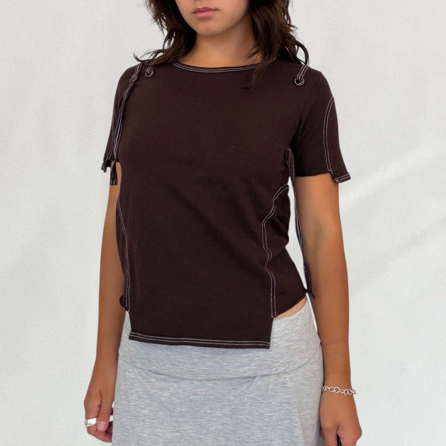 Marithé + François Girbaud contrast stitch T-shirt