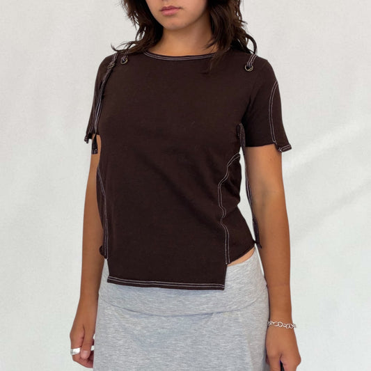 Marithé + François Girbaud contrast stitch T-shirt